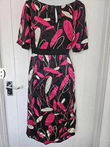 Vintage Monsoon 100% Seide Kleid mit Perlendetail 12 - Bild 1 von 6