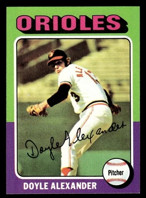1975 Topps Baseball Doyle Alexander #491 NM/MT Baltimore Orioles - Image 1 of 2