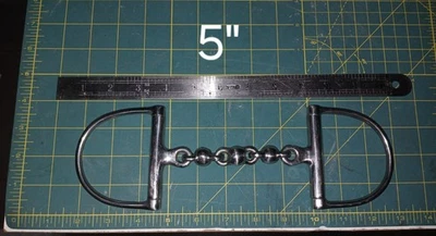 Usado Centauro Cazador Saltador Dee D Anillo Waterford Caballo Bit 5" Foto 1 de 2