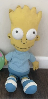 Винтажная плюшевая мягкая тряпичная кукла Bart Simpson 17 дюймов Dan Dee 1990-е Matt Groening - Изображение 1 из 3