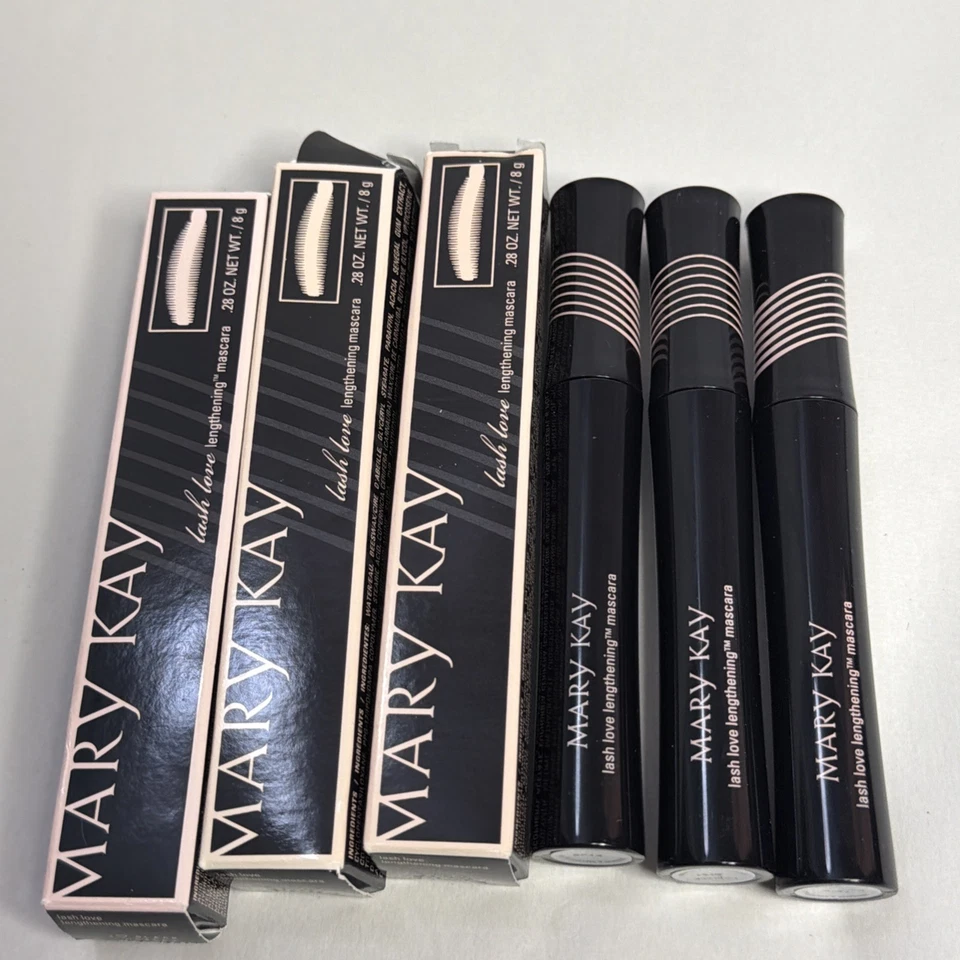 LOT of 3 MARY KAY LASH LOVE WATERPROOF MASCARA BLACK 044465 FULL SIZE NIB NEW - Image 1 of 4