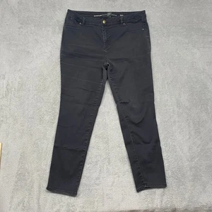 Avenue Jeans Damen 18 kurz schwarz hoher Bund distressed 29 Schrittlänge Stretch - Bild 1 von 11