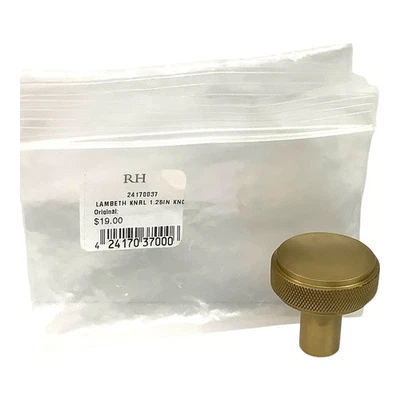 "Herrajes de restauración Lambeth perilla curtida 1,25"" latón bruñido nuevo" Foto 1 de 4