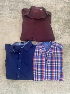 LOT (3) Robert Graham Size 3XL Shirt Classic Fit Button Down Long Short Sleeve - Picture 1 of 17