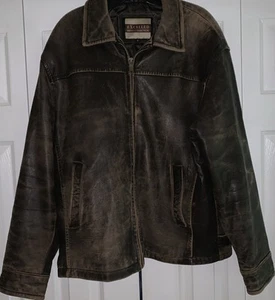 Excelled Men's Collection Brown Leather Jacket Men's Size Medium Vintage - Picture 1 of 13