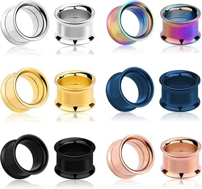 Edelstahl Flesh Tunnel Plugs Schmuck Damen & Herren - Bild 1 von 3
