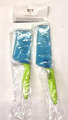 Juego de 2 cuchillos para rebanar y servir Kuhn Rikon con fundas K65363 NUEVO Foto 1 de 3