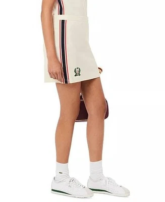 Lacoste Beige Striped Panel Mini Skirt – Size 42 – NWT - Image 1 of 4