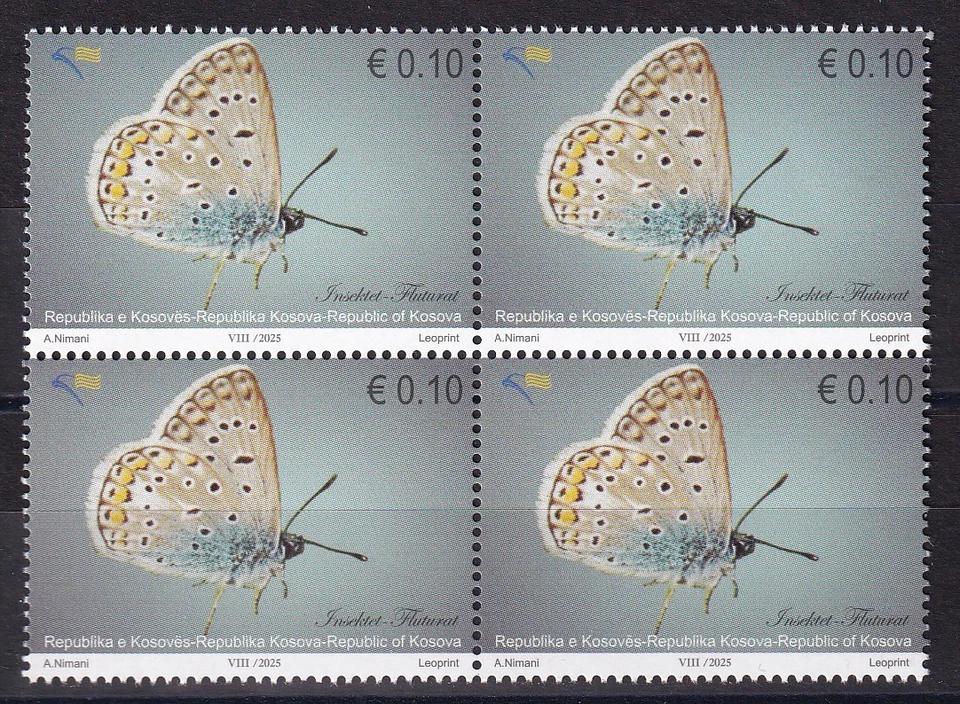 Kosovo 2025 Insectos Mariposas Animales Fauna MNH Foto 1 de 1