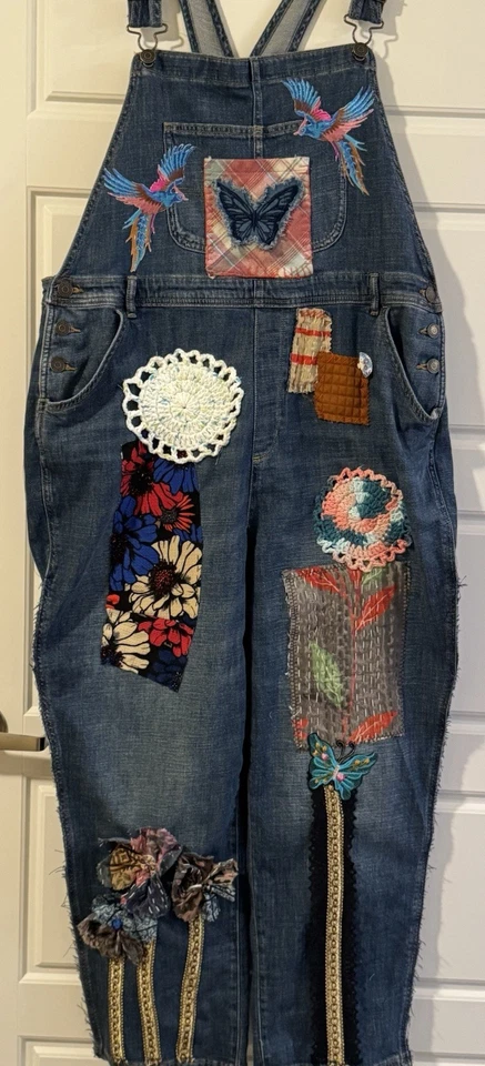 Mono vaquero azul estilo bohemio talla XL estilo ropa festiva Foto 1 de 2