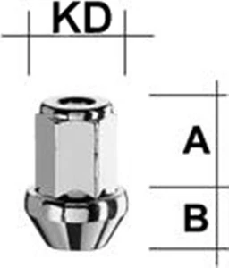 Radmutter M12 x 1,25 x 34mm Kegelbund 60° SW19 - Bild 1 von 1
