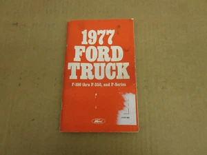 1977 Ford F100 F150 F250 F350 truck pickup owners manual operators ORIGINAL - Picture 1 of 2