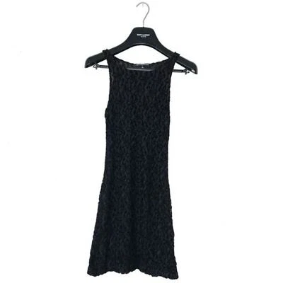 BRANDY MELVILLE Black Lace Dress Halter OS Floral Mesh LBD - Image 1 of 4