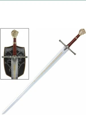 Chronicles Of Narnia Prince Sword Replica Gold Color with wall Plaque - Image 1 of 3