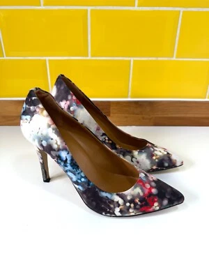 Coast Multicoloured Floral Court Shoes Heels Odd Size 6.5 and 7 Wedding - Image 1 of 4
