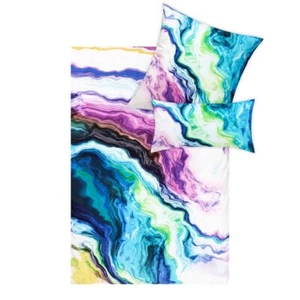 Estella Bettwäsche Colour river Mako Satin 3-teilig 135x200 / 155x220 cm (7504) - Bild 1 von 3