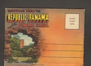 Carpeta postal de recuerdo en miniatura sin usar de la República de Panamá y el Canal de Panamá - Imagen 1 de 1