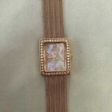 QVC Diamonique Watch New In Box, mop face rose gold strap, very unusual NEW