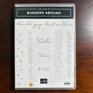 New Stampin' Up! Borders Abound Cling Stamp Set of 9 152627 - Picture 1 of 3