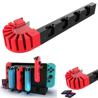 LED Charging Station Charger Dock Stand Card Holder for Nintendo Switch Joy-Con - image 1 of 4