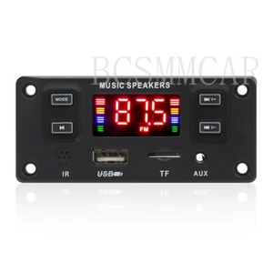 Placa decodificadora MP3 reproductor de música para automóvil FM AUX Bluetooth manos libres grabación de radio - Imagen 1 de 12