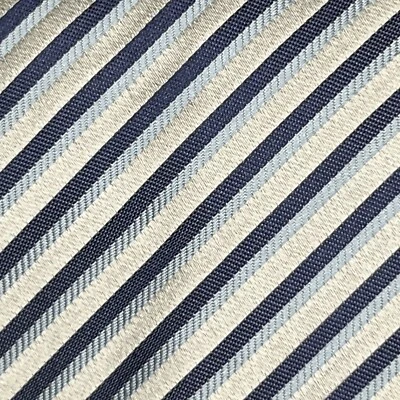 GIORGIO ARMANI MAN BLUE & WHITE NAUTICAL STRIPE SILK TIE MADE ITALY (£180+) Y5 - Image 1 of 4
