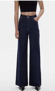 Witchery Indigo Wide High Rise Leg Jeans Size 14 - Picture 1 of 3