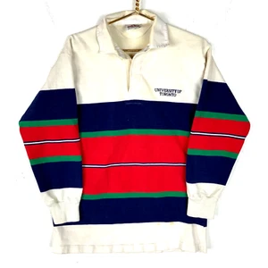 Camisa de Rugby Vintage Barbarian University Of Toronto Grande Multicolor Bloques de Color - Imagen 1 de 7