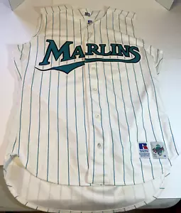 Vintage Marlins Jersey Sleeveless Pinstripes Russell Athletic New, Never worn - Picture 1 of 5
