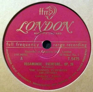 London Symphony Orch. 12" 78 RPM Schubert Rosamunde Overture, Parts 1 & 2 - Bild 1 von 2