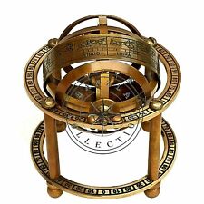 Antique Nautical Brass Armillary Sphere Astrolabe Maritime Collectible Globe
