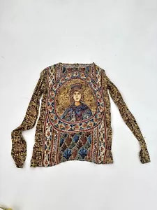 Dolce Gabbana Byzantine-style silk mosaic printed blouse IT44 - Picture 1 of 3