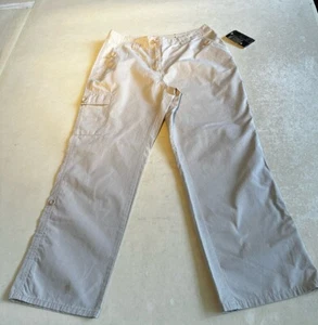 Vintage St Johns Bay Womens Beige Stretch Cotton Straight Leg Pants Sz 10P NWT - Picture 1 of 14