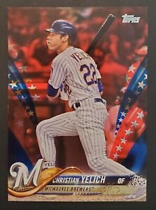 2018 Topps Update #US248 CHRISTIAN YELICH Independence Day 19/76