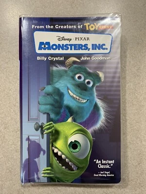 Monsters Inc VHS Rare Blue Tape Clear Clamshell Disney Pixar 2001 Foto 1 de 3