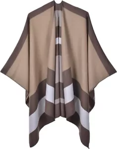Women Shawl Wrap Open Front Poncho Cape Cardigan Sweater for Winter Fall(Styl... - Picture 1 of 6