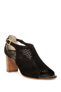 ANYI LU Hand Made Shoes in Italy Black Suede Open Toe size 39 (US 9) - Picture 1 of 5