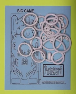 1980 Stern Big Game Pinball Machine Rubber Ring Kit - Picture 1 of 1