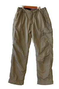 Simms Cor3 Fishing Pants Mens Small Brown Fleece Lined Stretch Waist Adj Hem - Picture 1 of 15