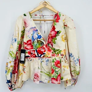 NWT Marciano by Guess Mira Top in Glorious Garden Size XS Floral Embroidered - Picture 1 of 7