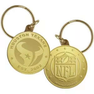 Houston Texans NFL Keychain Coin Keyring Highland Mint Made In USA - Picture 1 of 4