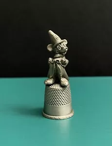 Fort Pewter Walt Disney Mickey Mouse Mago Mago Sombrero Mini Figura Dedal - Imagen 1 de 10