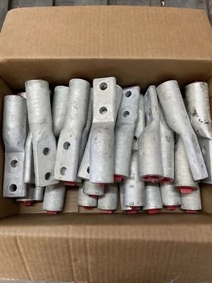 1- Burndy YA39AM2 Hylug Compression Terminal 2 Hole 750 Kcmil Aluminum New - Image 1 of 4