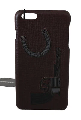 Funda Carcasa Teléfono DOLCE & GABBANA Marrón Vaquero Cuero Parche iPhone 7 Plus $300 Foto 1 de 4