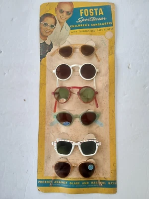 Gafas de sol vintage FOSTER GRANT 6 para niños exhibición de tienda ojo de gato steampunk Foto 1 de 4