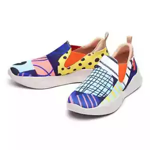 Damenschuhe Größe 5-11 UIN Slipper Canvas bequeme Halbschuhe "String Art" - Bild 1 von 10