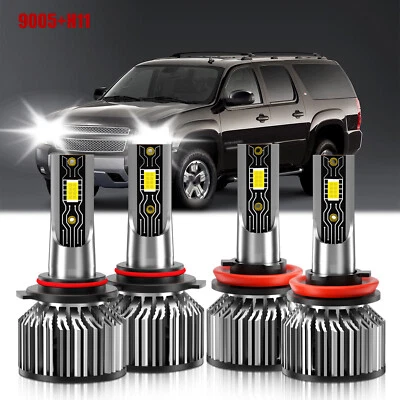 Kit de bombillas de haz alto/bajo LED blancas para Chevrolet Suburban 1500 2007-2014 Foto 1 de 4