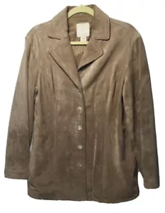J.JILL Damen kleine hellbraune Wildlederjacke - Bild 1 von 5
