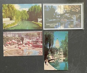 LOT OF 4 San Antonio Texas River Riverwalk Zoo postcards - Picture 1 of 3