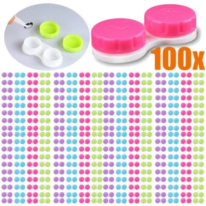 100 Mini Portable Contact Lens Storage Case Box Container Travel Prevent Leakage - Picture 1 of 12